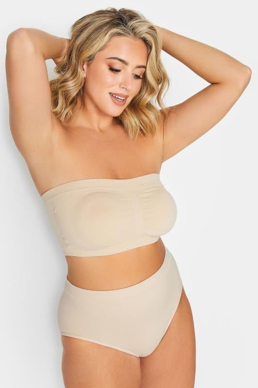 Evans YOURS Nude Seamless Padded Non-Wired Bandeau Bra