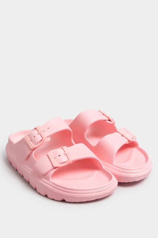 Evans Yours Pink Platform EVA Sandals In Wide E Fit