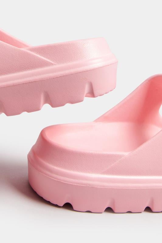 Evans Yours Pink Platform EVA Sandals In Wide E Fit