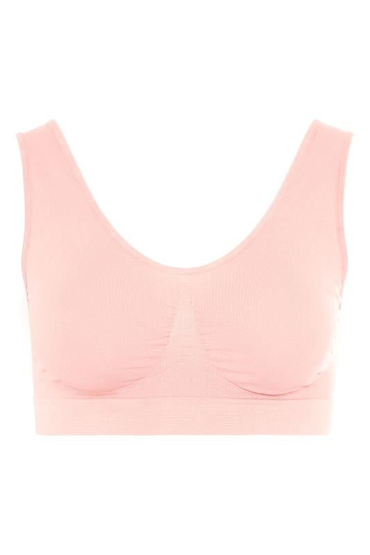 Evans YOURS Pink Seamless Padded Non-Wired Bralette