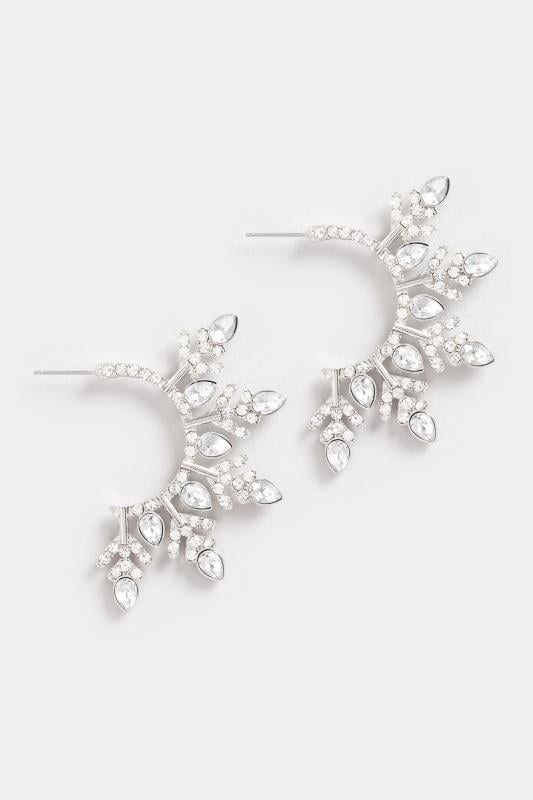 Evans Yours Silver Tone Diamante Snowflake Novelty Earrings
