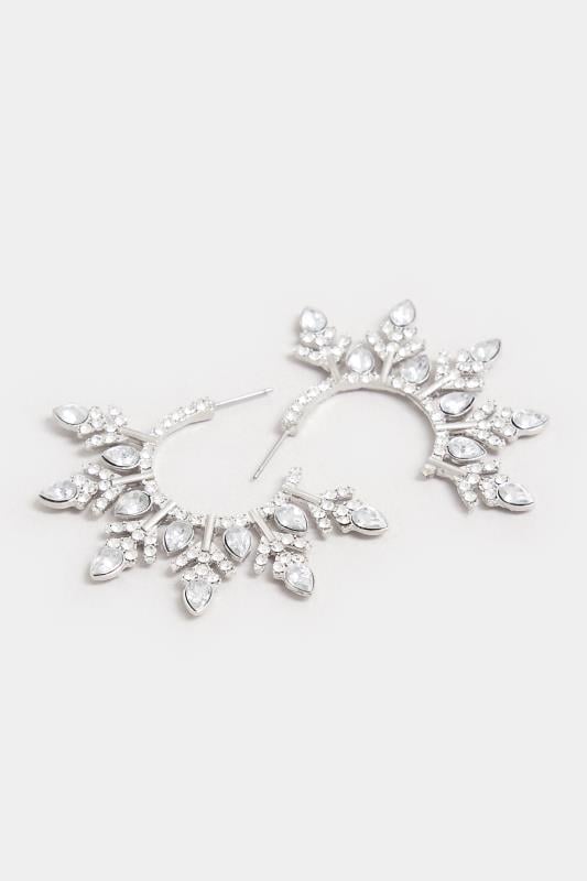 Evans Yours Silver Tone Diamante Snowflake Novelty Earrings