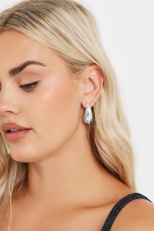 evans Yours Silver Tone Tear Drop Diamante Earrings