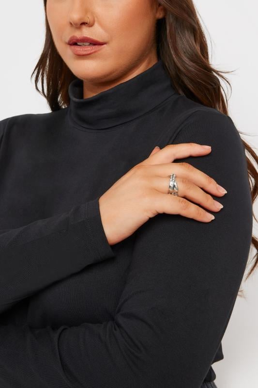 evans Yours Silver Tone Twisted Diamante Stretch Ring