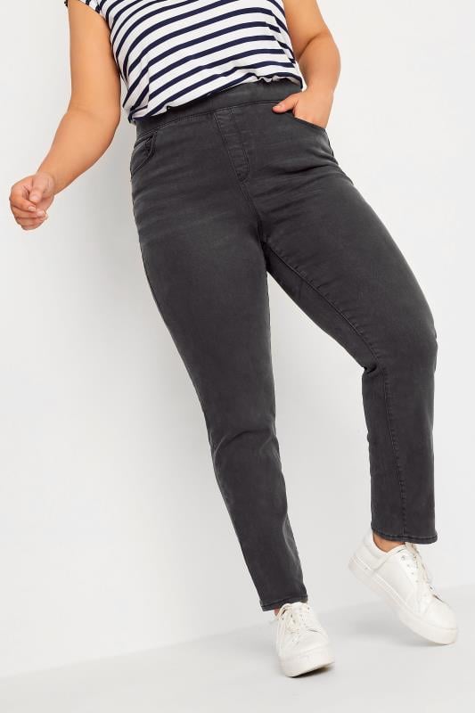 evans YOURS UNBEATABLE VALUE Curve Black Low Rise Jeggings