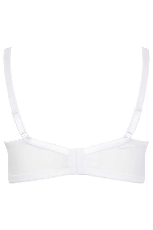 Evans YOURS White Cotton Lace Trim Non-Padded Non-Wired Bralette
