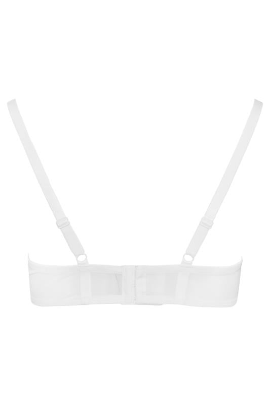 Evans YOURS White Lace Padded Underwired Plunge Bra