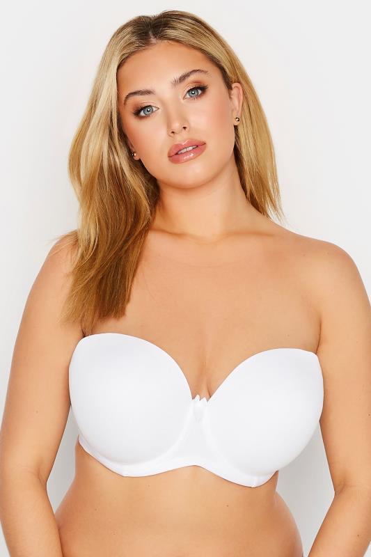 Evans YOURS White Moulded Underwired Full Cup Multiway Bra With Removable Straps
