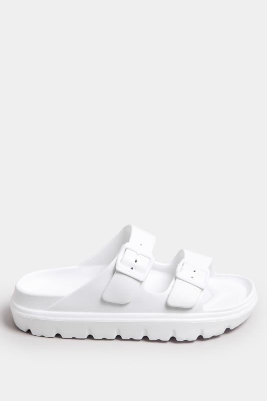 Evans Yours White Platform EVA Sandals In Wide E Fit