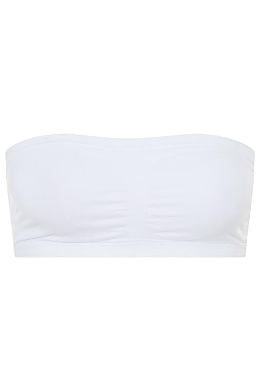 Evans YOURS White Seamless Padded Non-Wired Bandeau Bra