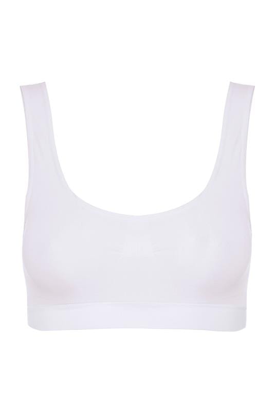 Evans YOURS White Seamless Padded Non-Wired Bralette
