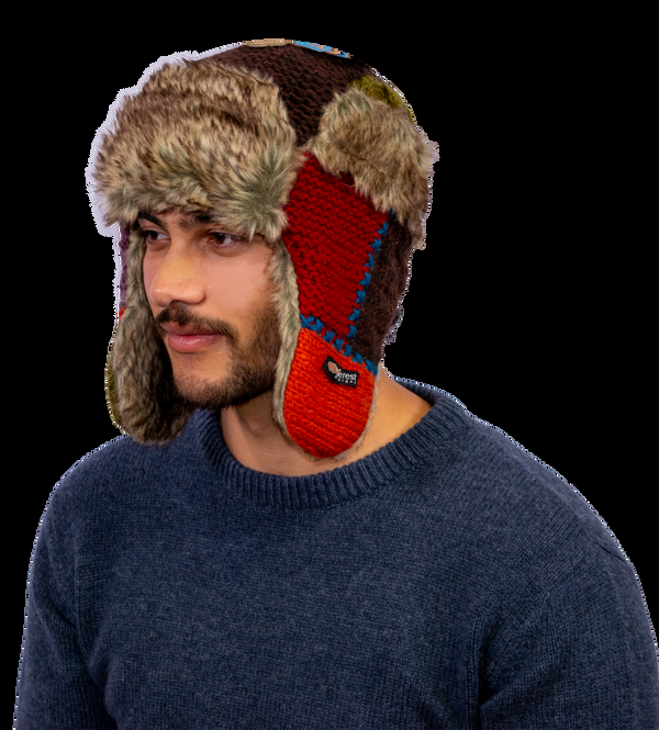 Everest Designs Patchwork Fur Hat