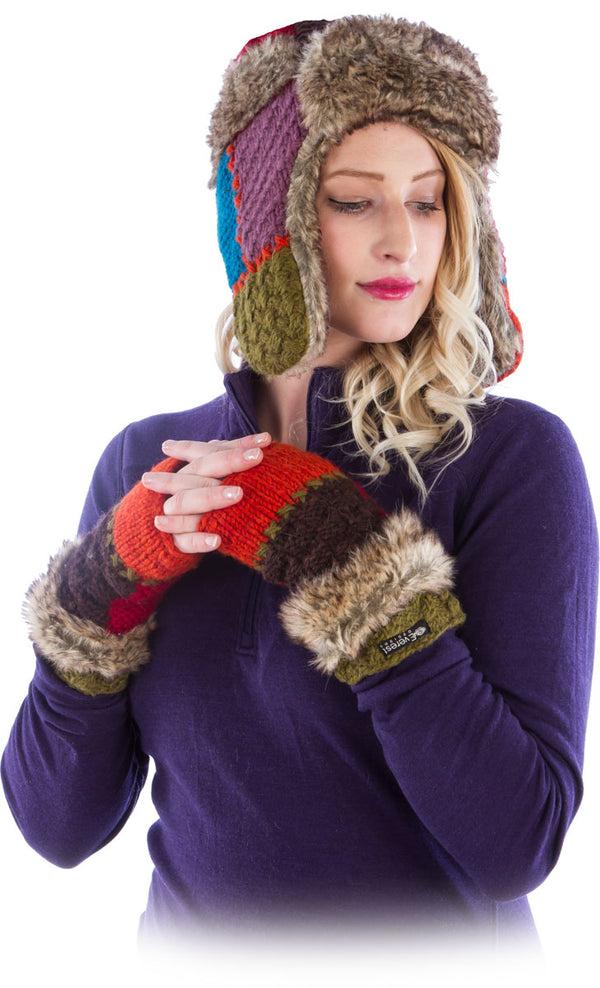 Everest Designs Patchwork Fur Hat