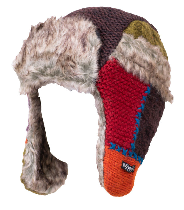 everest designs Patchwork Fur Hat