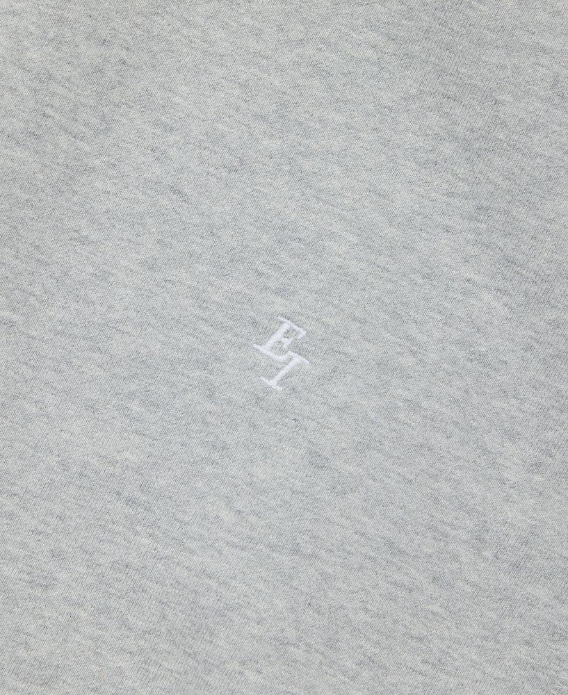Everest Isles EI Monogram Fleece Cutoff Crewneck - Heather Grey