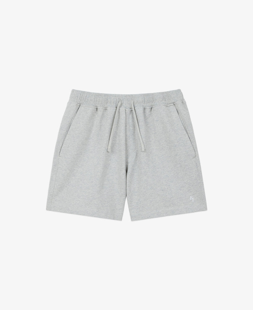 everest isles EI Monogram Fleece Sweatshort - Heather Grey