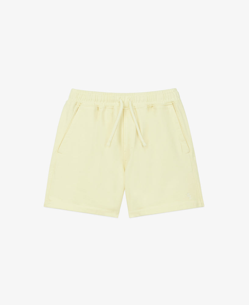 everest isles EI Monogram Fleece Sweatshort - Washed Yellow