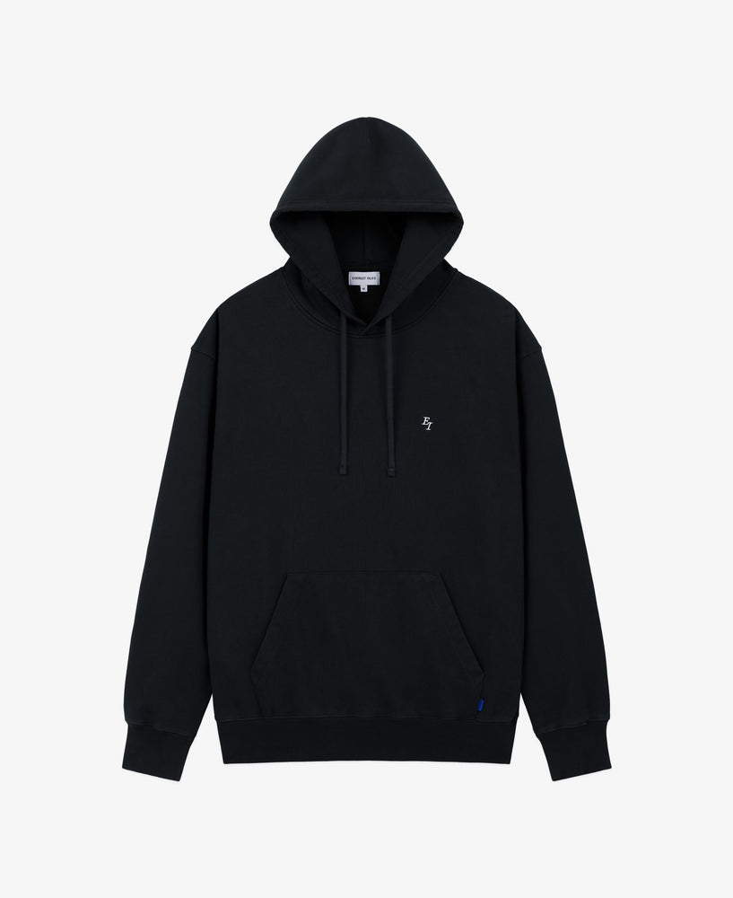 everest isles EI Monogram Fleece Hoodie - Black