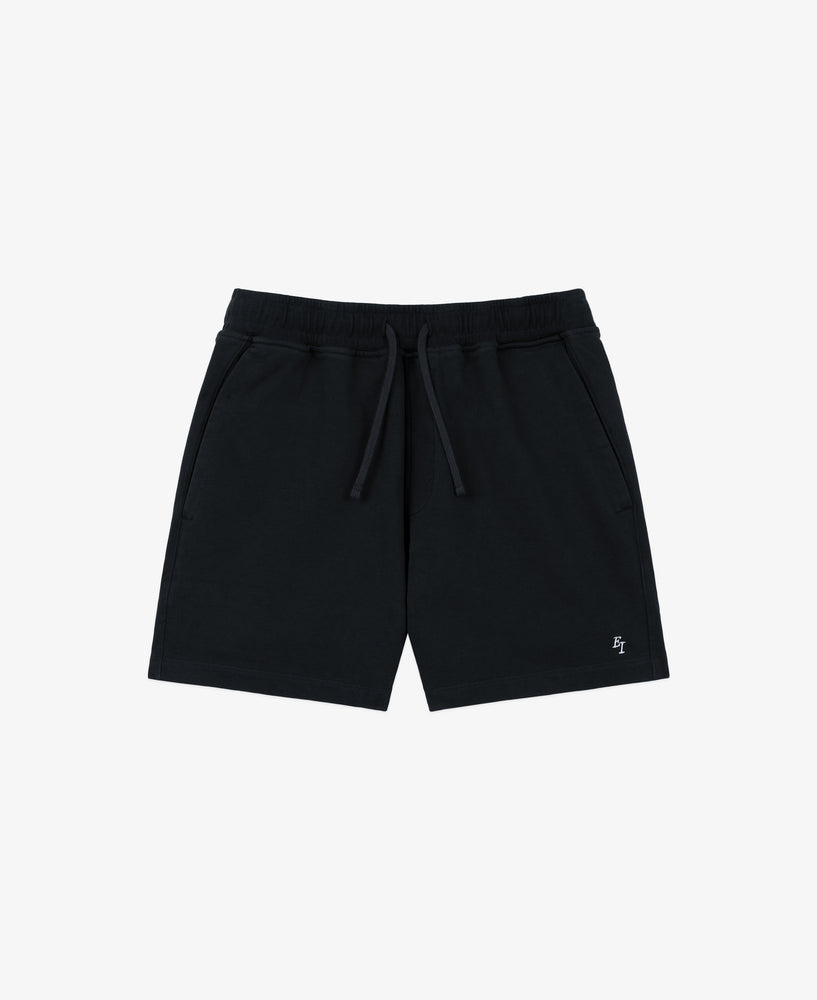 everest isles EI Monogram Fleece Sweatshort - Black