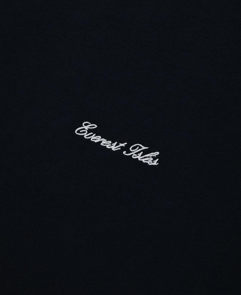 Everest Isles Embroidered Script Tee L/S - Black