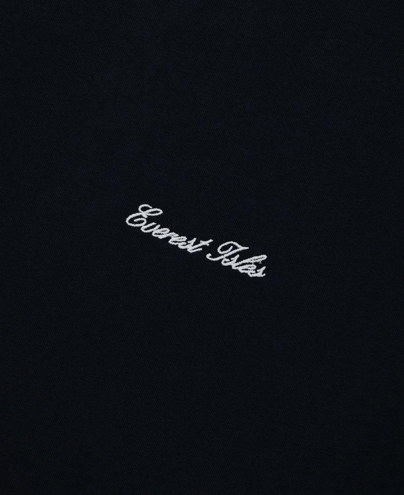 Everest Isles Embroidered Script Tee S/S - Black