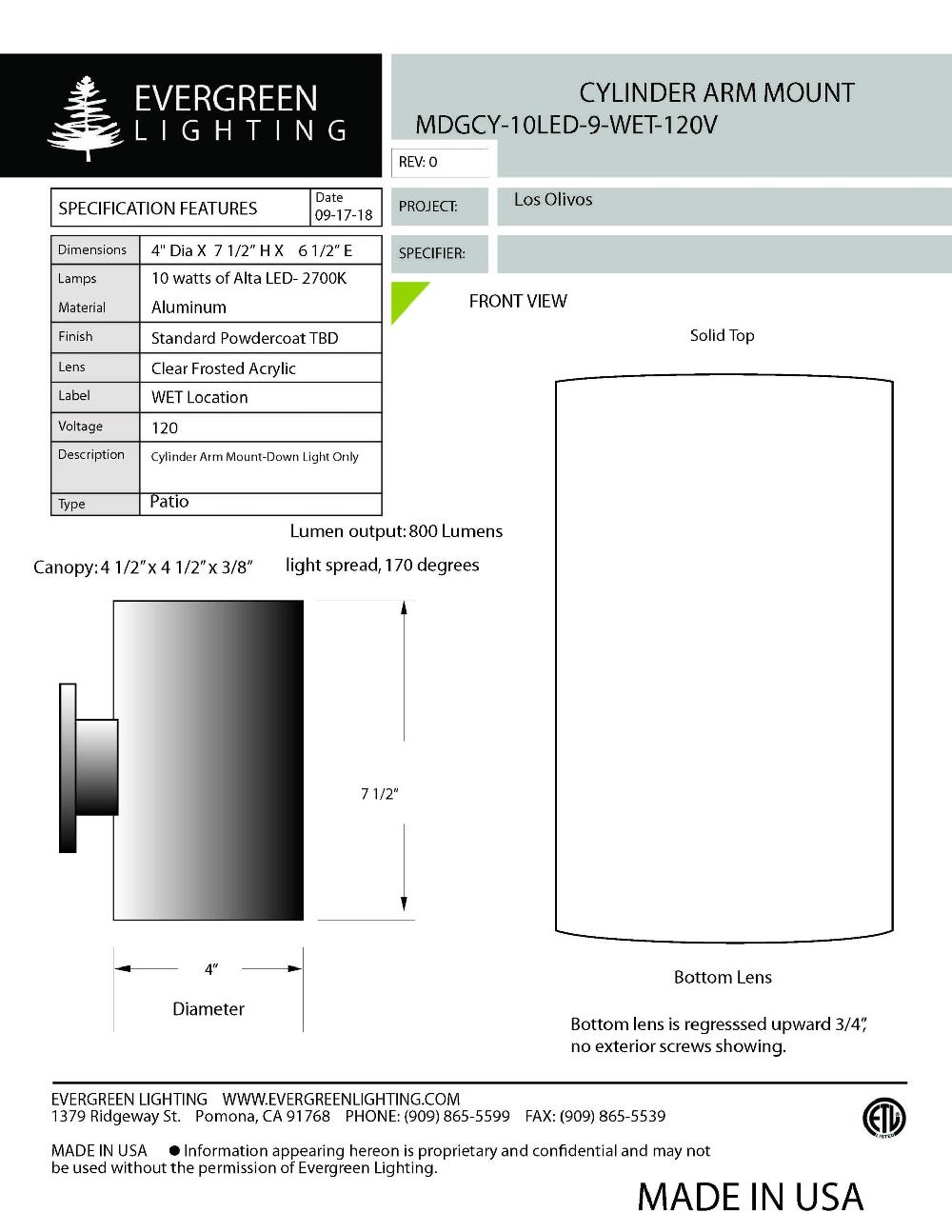 evergreen lights MDGCYL-10LED Outdoor Custom Wall
