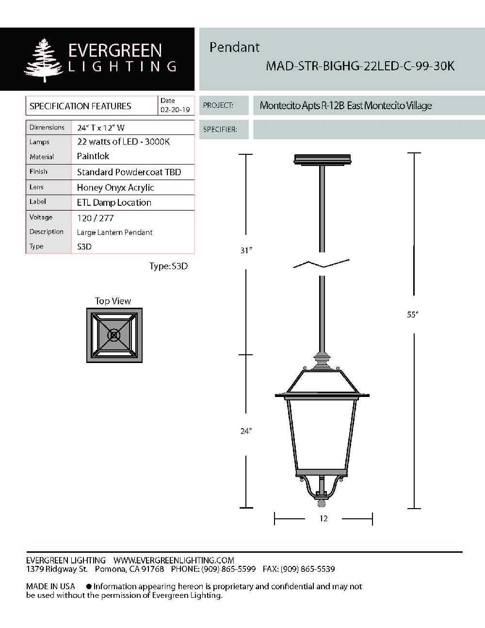 evergreen lights MAD-STR-BIG-22LED Outdoor Custom Ceiling