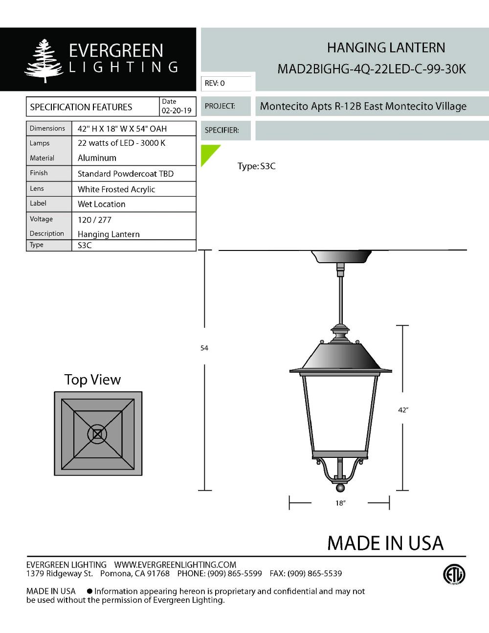 evergreen lights MAD2BIGHG-4Q-22LED-C Outdoor Custom Ceiling