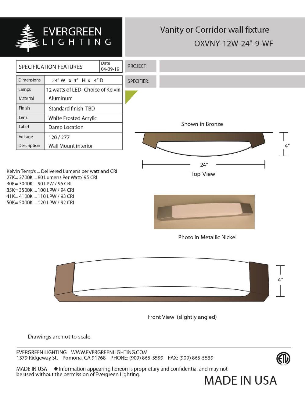 evergreen lights OXVNY-12W-24-9-WF-41K-60BRZ 040819_page-0001 Indoor Indoor Custom Wall