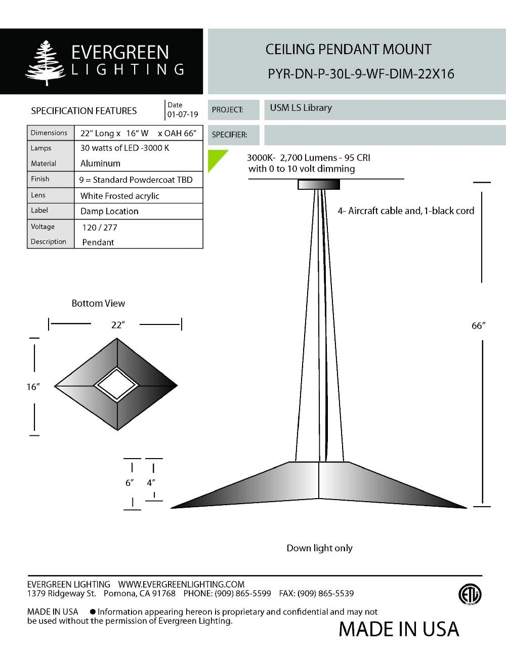 evergreen lights PYR-DN-P-30L Indoor Indoor Custom Ceiling