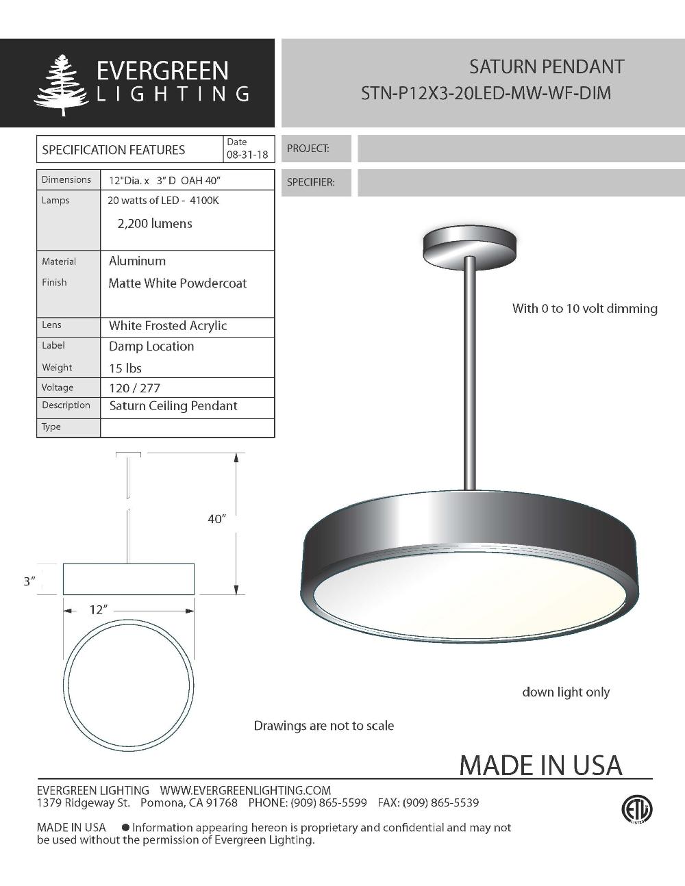 evergreen lights STN-P12X3-20LED-9-WF-DIM-min Indoor Indoor Custom Ceiling