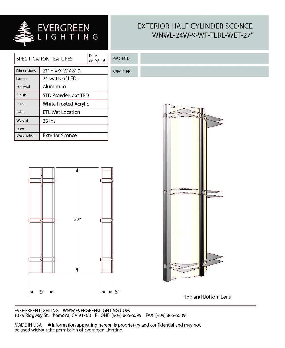 evergreen lights WNWL-24W-9-WF 27 Outdoor Custom Wall