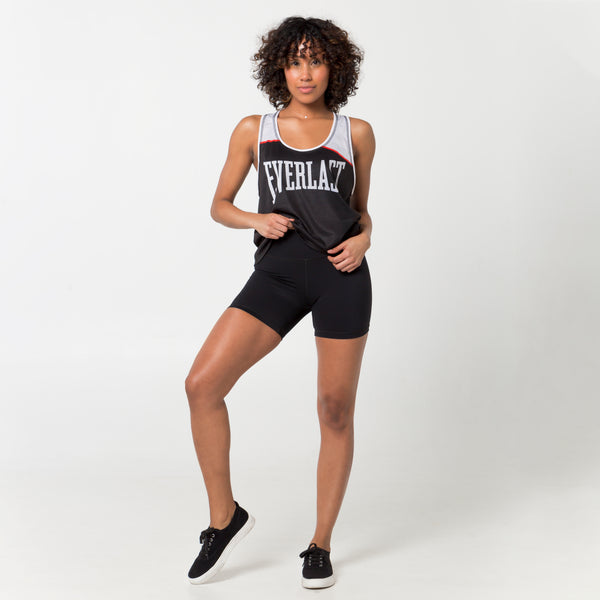 everlast Crop Tank Black/White