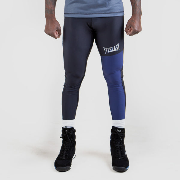 everlast Men's Leggings - Colorblock Black/Blue