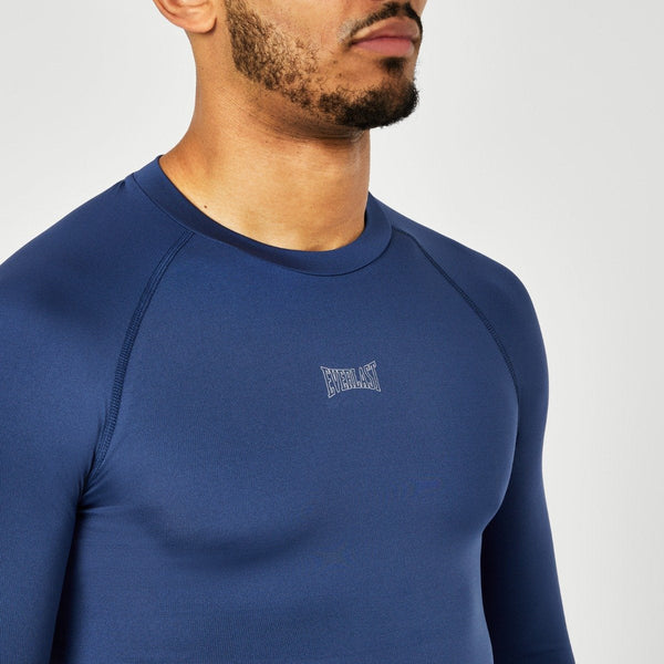 Everlast Men's Long Sleeve Base Layer Top Navy