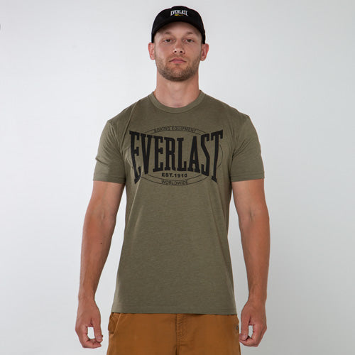 everlast Mens Authentic Vintage T-Shirt OLIVE/BLK