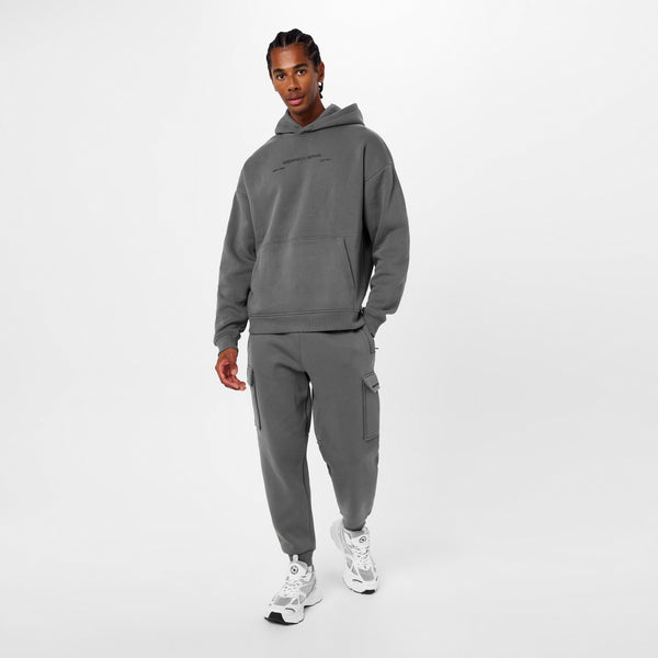 everlast Mens Boxing Club Hoodie Castor Gry