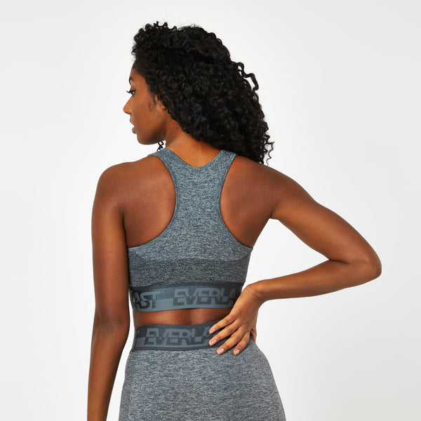 Everlast Seamless Panelled Sports Bra Charcoal
