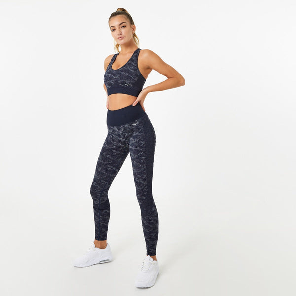 Everlast Women's Camo V-Neck Bra Blue