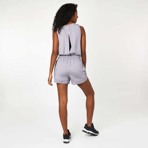 Everlast Women's High Neck Playsuit Grey