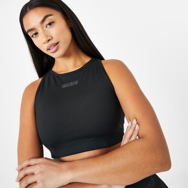 Everlast Women's Med Support High Neck Bra Black