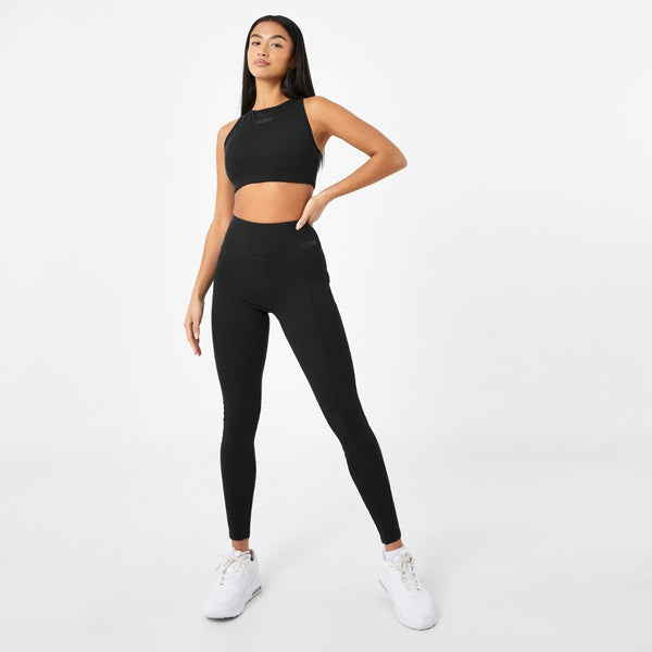 Everlast Women's Med Support High Neck Bra Black