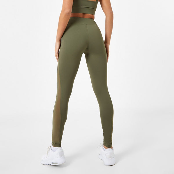 Everlast Women's Mesh Panel Leggings Khaki
