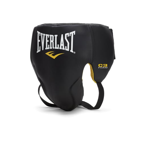 Everlast Leather Laced Pro Competition Groin Protector Black