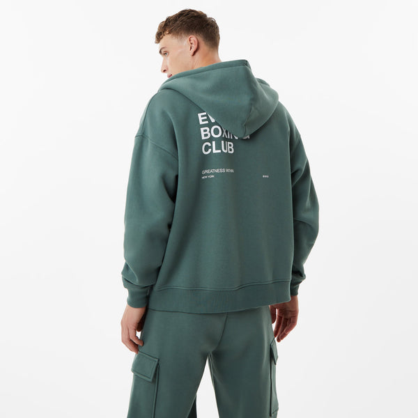 everlast Men's Boxing Club Zip Up Hoodie Dark Forest