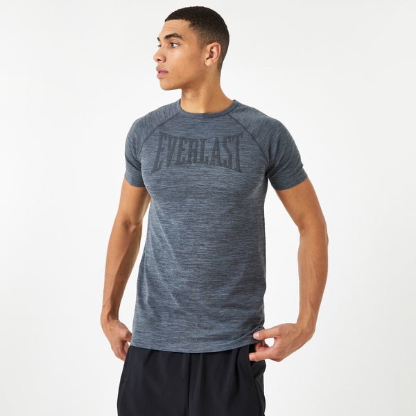 Everlast Men's Seamless Everlast Logo T-Shirt Charcoal