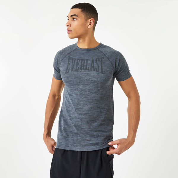 everlast Men's Seamless Everlast Logo T-Shirt Charcoal
