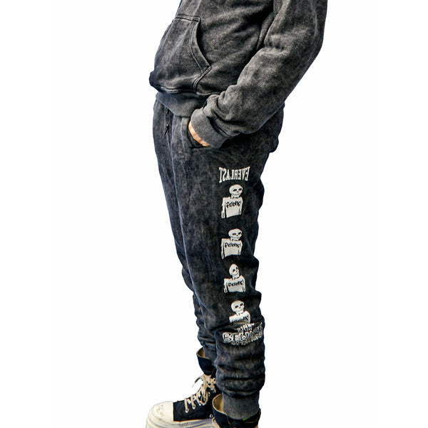 everlast Overthrow X Everlast X Punk Bones Sweatpants Black