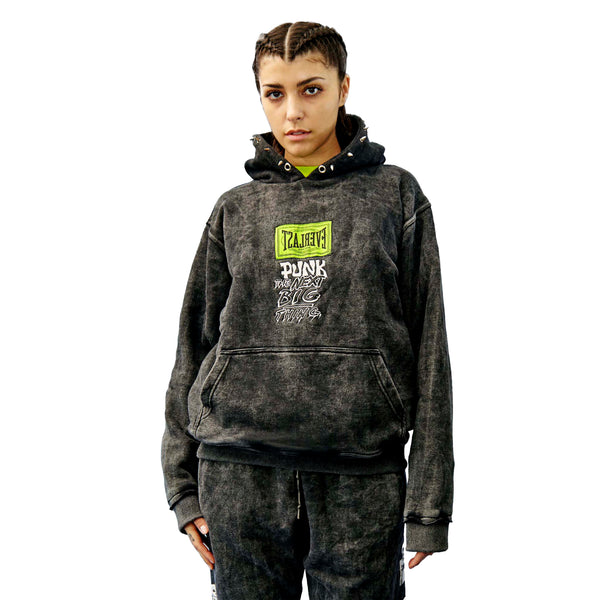 everlast Overthrow X Everlast X Punk Oversize Hoodie Black