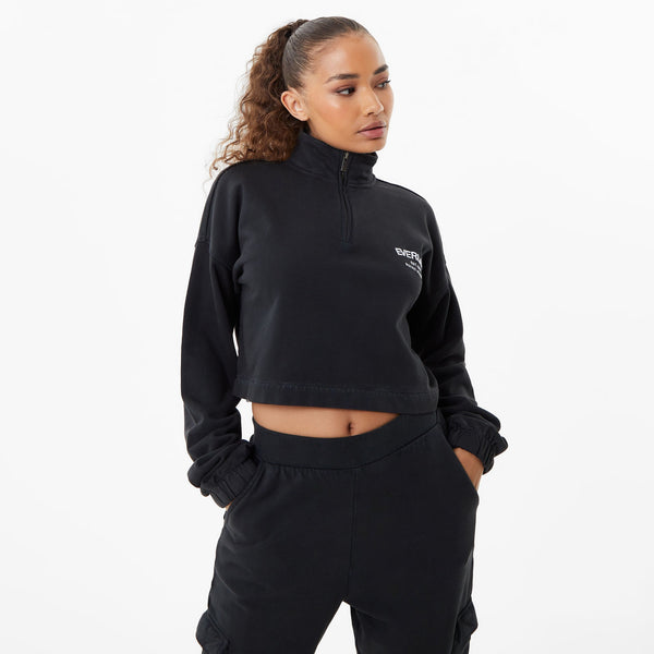 everlast Women's Boxing Academy Crop Zip Up Sweater Black
